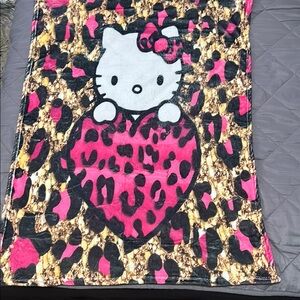 Hello Kitty Kids Leopard Print Blanket